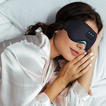 Laser Sleep Mask Bluetooth Headphones Black.