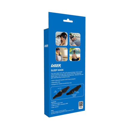 Laser Sleep Mask Bluetooth Headphones Black.