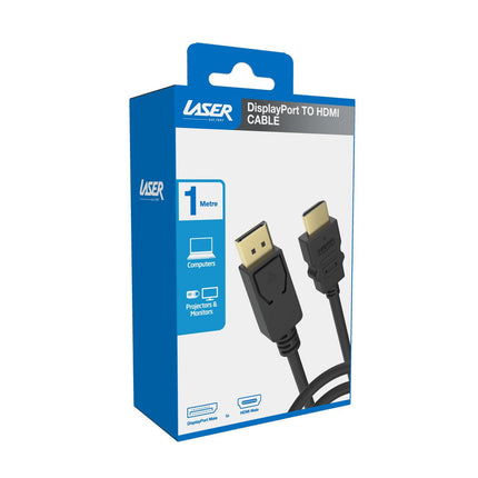 Laser DisplayPort to HDMI Cable 1080p 1m.