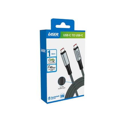 Laser 240W USB-C to USB-C Braided Cable 1M.