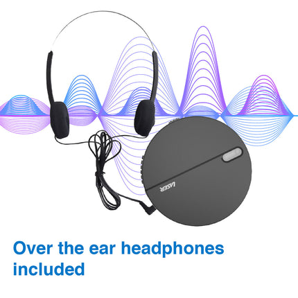 Laser Portable CD MP3 Player with Anti-Skip Tech and Headphones.