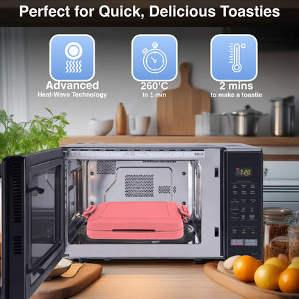 Laser Microwave Toastie Maker Flamingo Pink.