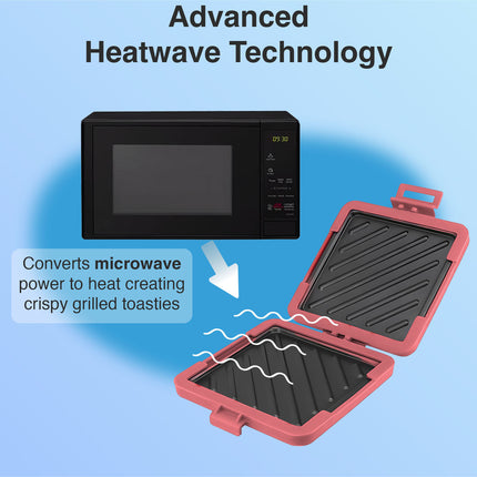 Laser Microwave Toastie Maker Flamingo Pink.