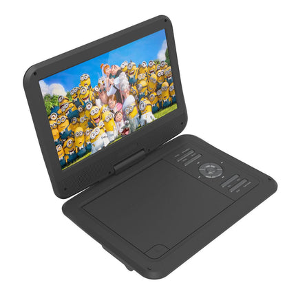 Laser 10” Portable DVD Player with Anti-Skip Technology.