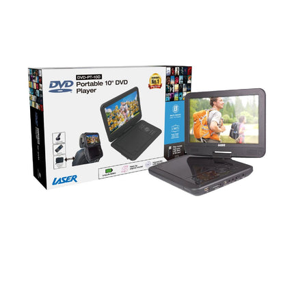 Laser 10” Portable DVD Player with Anti-Skip Technology.