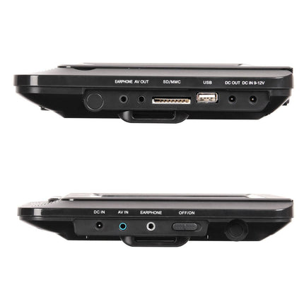 Laser 9 Inch Dual Screen DVD Player Black.