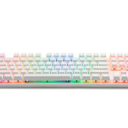 G-TEK Cyborg 87-Key Wired Bluetooth Keyboard White.