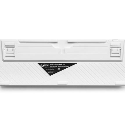 G-TEK Cyborg 87-Key Wired Bluetooth Keyboard White.