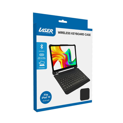 Laser iPad 10.9-inch Wireless Keyboard Case Black.