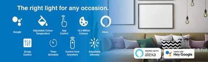 Laser 10W Smart RGB Bulb E27 - App & Voice Control.