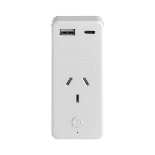 Laser Smart Wi-Fi Plug with Dual USB and Power Monitoring.