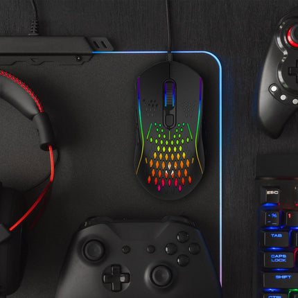 Laser RGB Lightweight Gaming Mouse - Black.