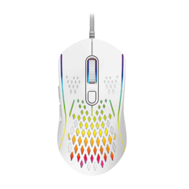 Laser RGB Lightweight Gaming Mouse White.