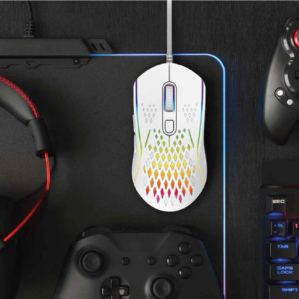 Laser RGB Lightweight Gaming Mouse White.