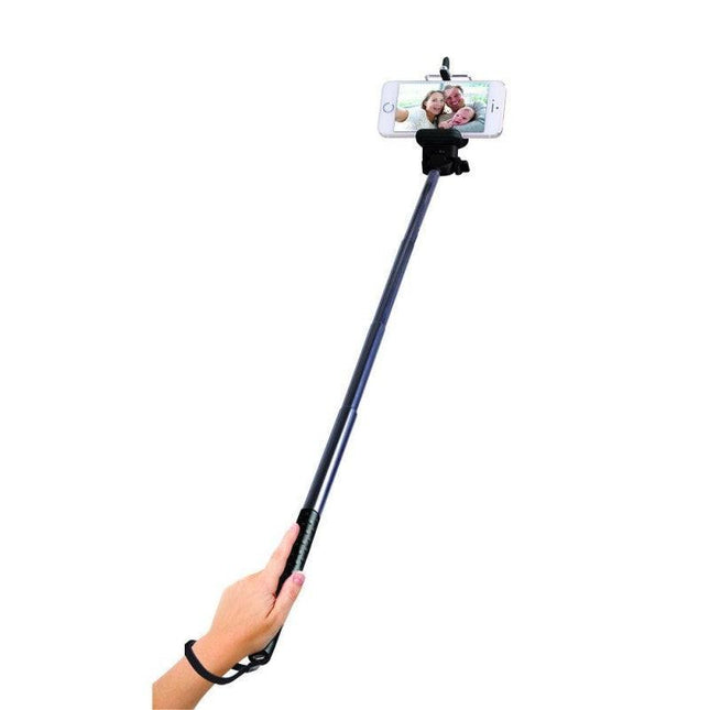 Laser Wireless Selfie Stick with Adjustable Phone Holder.