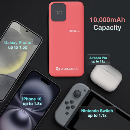 ChargeCore SafeCharge Max 10K - Sunset Coral.