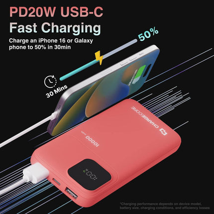 ChargeCore SafeCharge Max 10K - Sunset Coral.
