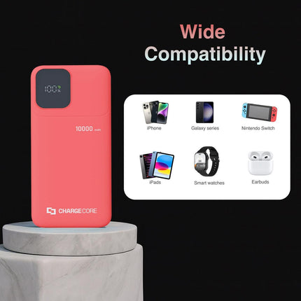 ChargeCore SafeCharge Max 10K - Sunset Coral.