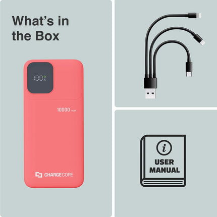 ChargeCore SafeCharge Max 10K - Sunset Coral.