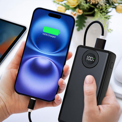 Laser 20000mAh Powerbank Battery Display Black.