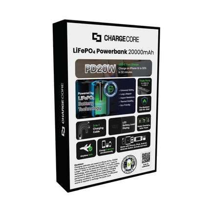 ChargeCore SafeCharge Max 20K - Black.