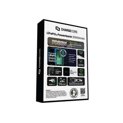ChargeCore SafeCharge Max 20K - White.