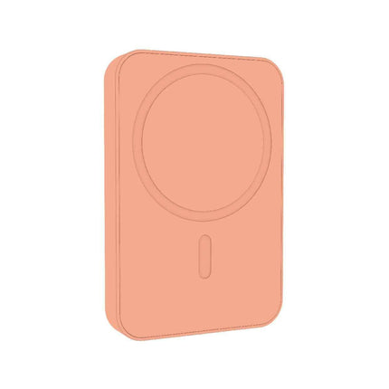 Laser 5000mAh Magnetic Wireless Power Bank Peach.