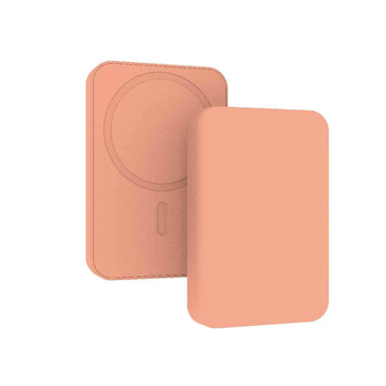 Laser 5000mAh Magnetic Wireless Power Bank Peach.