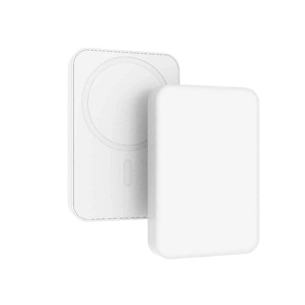 Laser 5000mAh Magnetic Wireless Power Bank White.