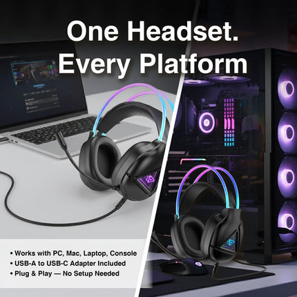 Laser RGB Infinity Wired Gaming Headphones.