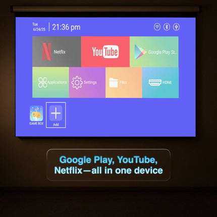 Smart Gaming Projector with 80 Games Dual Controllers.