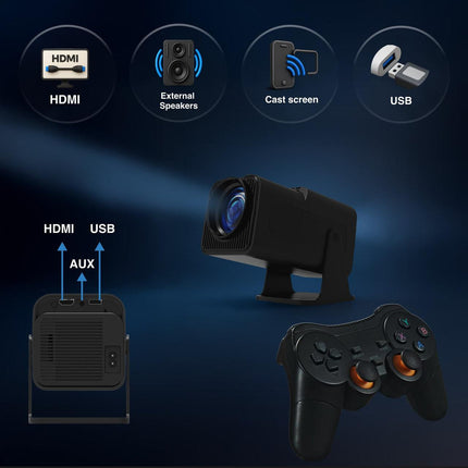 Smart Gaming Projector with 80 Games Dual Controllers.