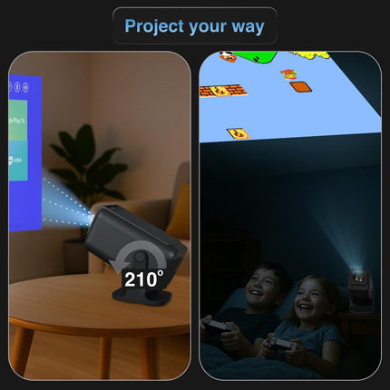 Smart Gaming Projector with 80 Games Dual Controllers.