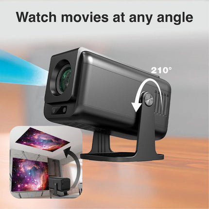 Laser 1080p Android Multi-Angle LED Projector Black.