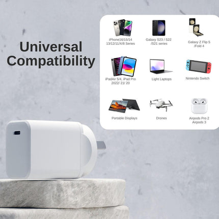 Laser ChargeCore 45W PD GaN USB-C Wall Charger.