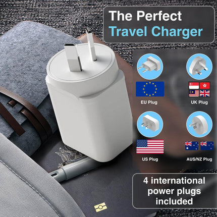Laser 65W GaN Travel Charger with 4 Adaptors.