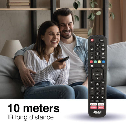Laser Remote Control for Hisense TV Black.