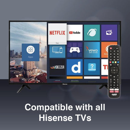 Laser Remote Control for Hisense TV Black.