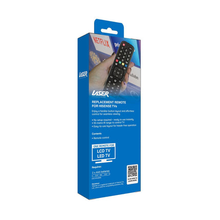 Laser Remote Control for Hisense TV Black.
