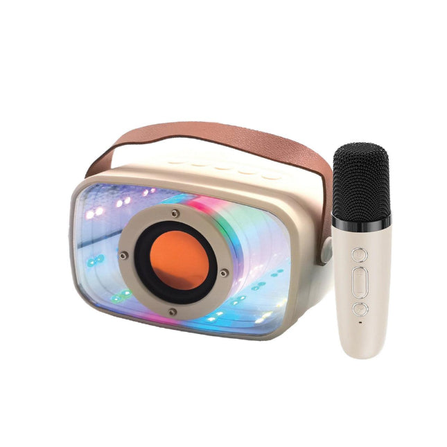 Laser Infinity Karaoke Speaker with Wireless Mic.