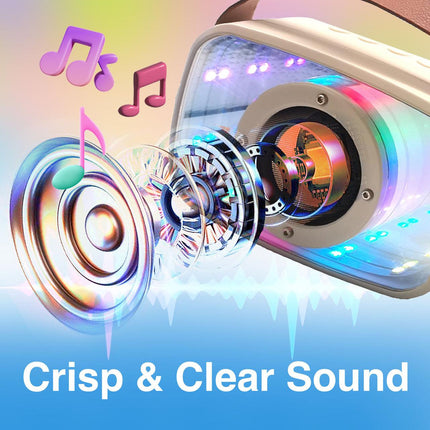 Laser Infinity Karaoke Speaker with Wireless Mic.