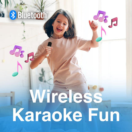 Laser Infinity Karaoke Speaker with Wireless Mic.