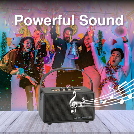 SoundTec Retro Bluetooth Boombox Black.