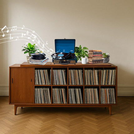 Bluetooth Suitcase Turntable with Speaker.