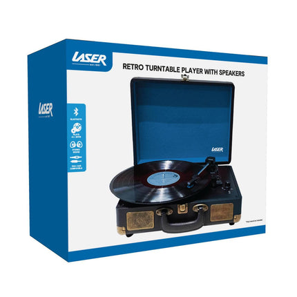 Bluetooth Suitcase Turntable with Speaker.
