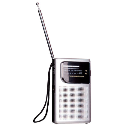 Laser Pocket Radio AM FM Built-in Speaker and Earphones Socket.