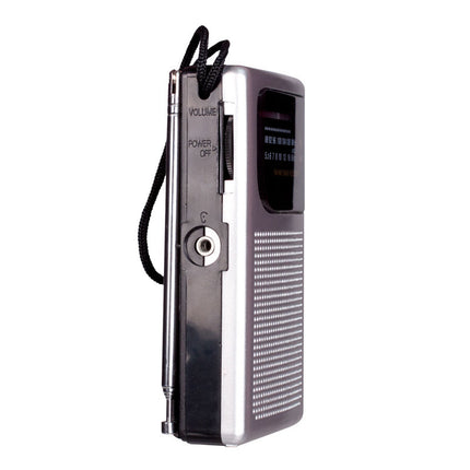 Laser Pocket Radio AM FM Built-in Speaker and Earphones Socket.