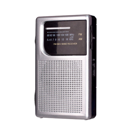 Laser Pocket Radio AM FM Built-in Speaker and Earphones Socket.