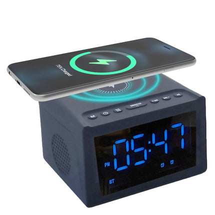 Laser Alarm Clock with Wireless Charging & Bluetooth.