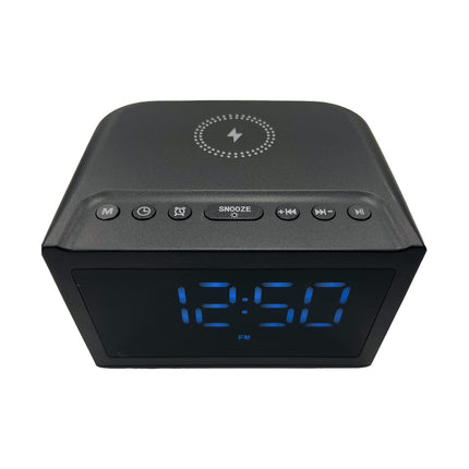 Laser Alarm Clock with Wireless Charging & Bluetooth.